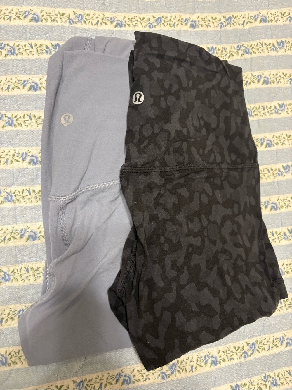 lululemon Leggings - Light Blue & Black Camo
